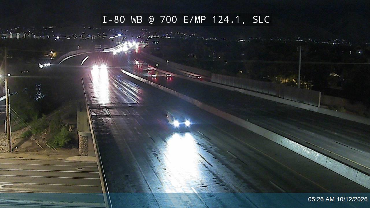 I-80 WB @ 700 E / SR-71 / MP 124.1, SLC