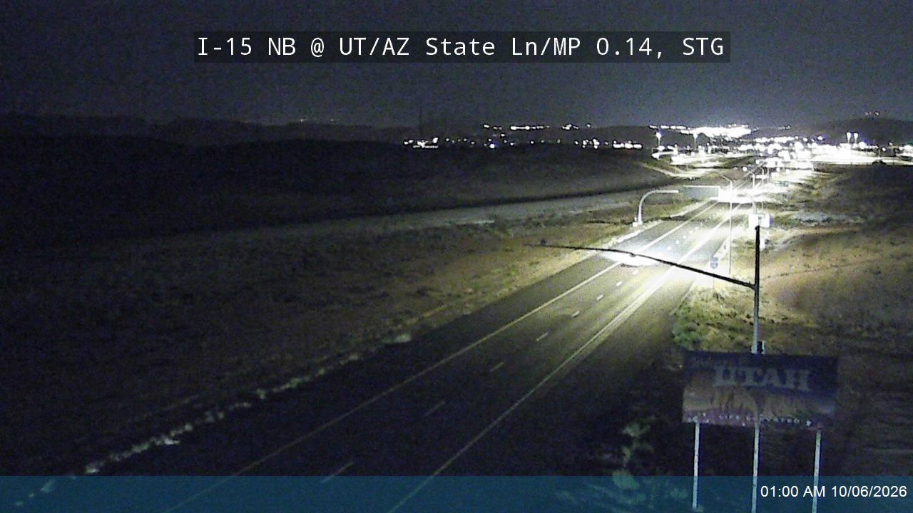 I-15 NB @ UT/AZ State Line / MP 0.14, STG