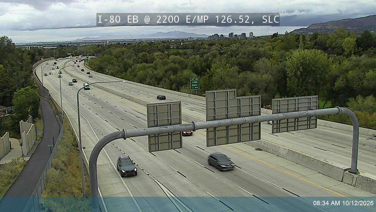 I-80 EB @ 2200 E / MP 126.52, SLC