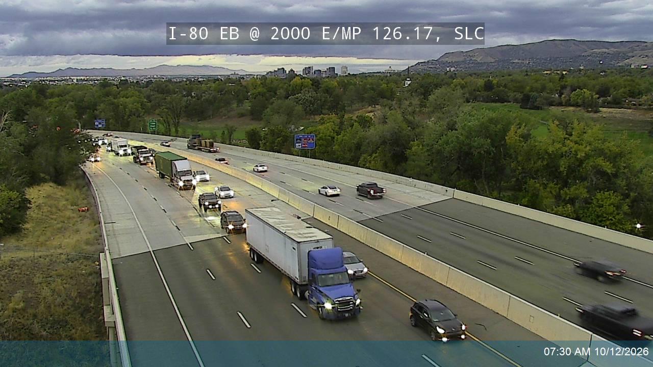 I-80 EB @ 2000 E / MP 126.17, SLC