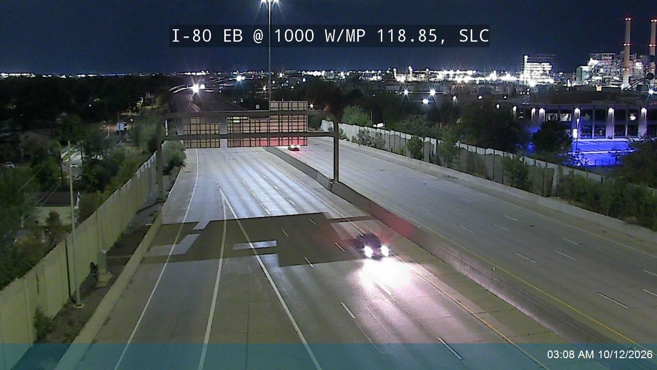 I-80 EB @ 1000 W / MP 118.85, SLC