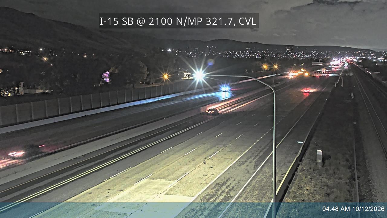 I-15 SB @ 2100 N / MP 321.7, CVL