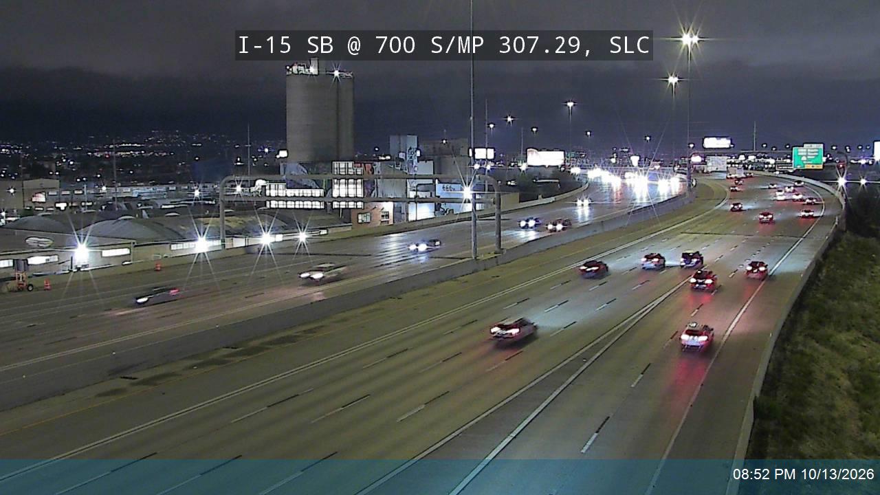 I-15 SB @ 700 S / MP 307.29, SLC