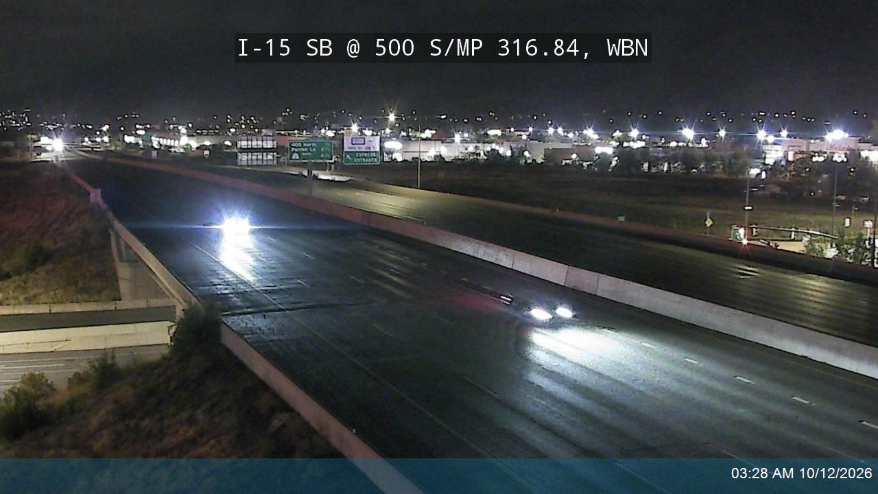 I-15 SB @ 500 S / SR-68 / MP 316.84, WBN