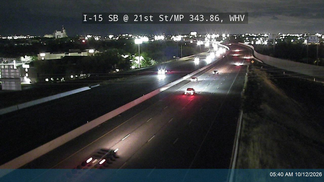 I-15 SB @ 21st St / SR-104 / MP 343.86, WHV