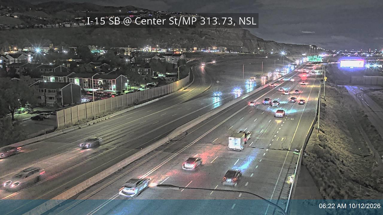 I-15 SB @ Center St / MP 313.73, NSL