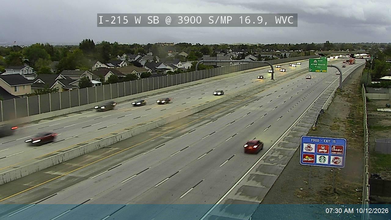 I-215 W SB @ 3900 S / MP 16.9, WVC