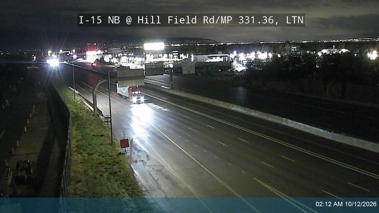I-15 NB @ Hill Field Rd / 750 N / SR-232 / MP 331.36, LTN