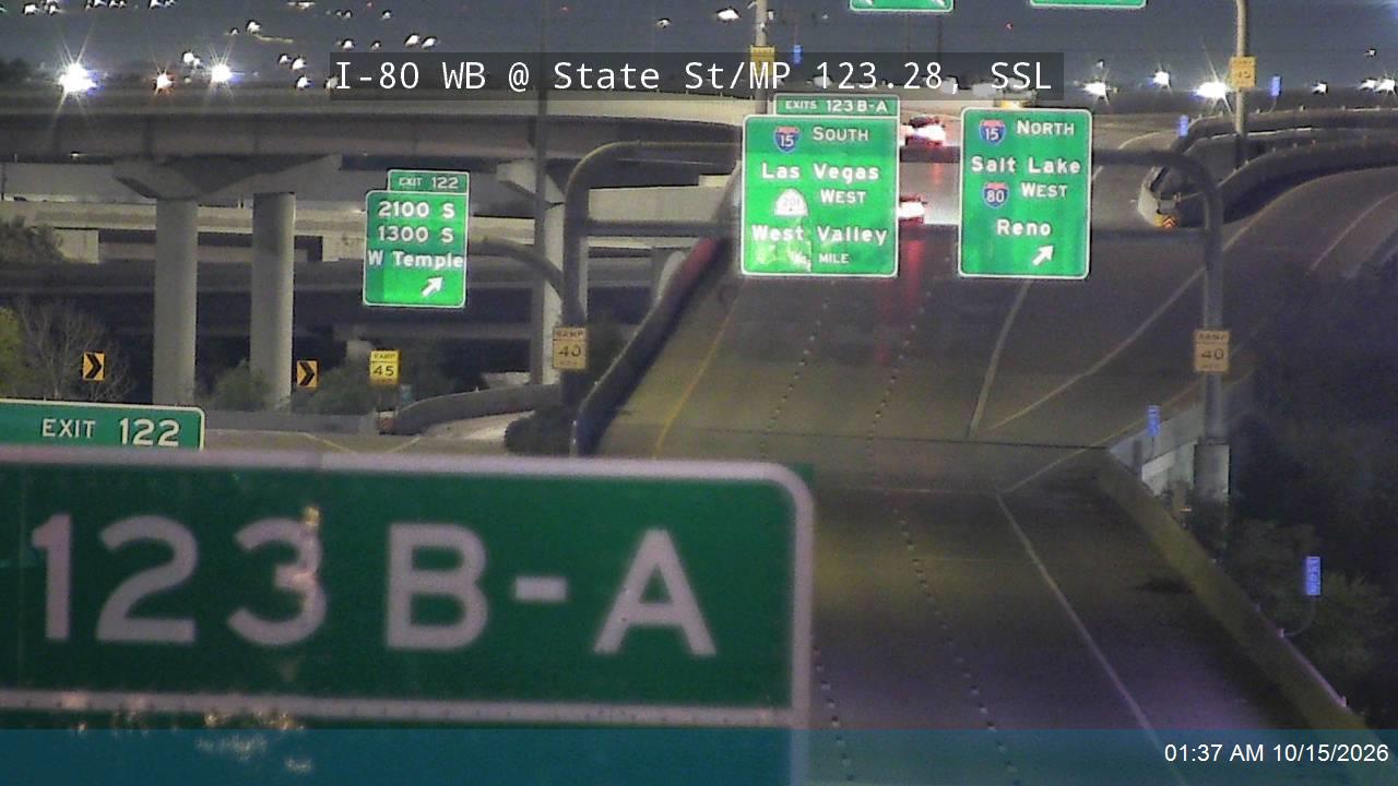 I-80 WB @ State St / US-89 / MP 123.28, SSL