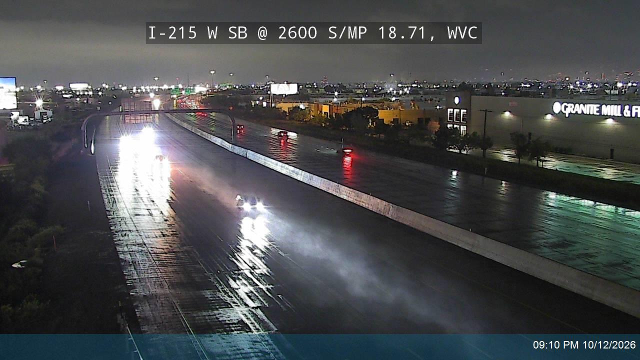 I-215 W SB @ 2600 S / MP 18.71, WVC