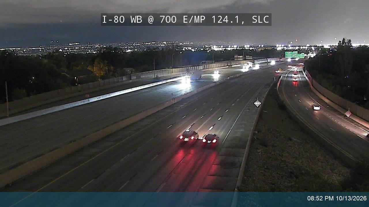 I-80 WB @ 700 E / SR-71 / MP 124.1, SLC