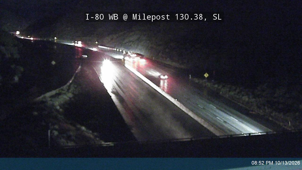 I-80 / Parleys Canyon WB @ East Quarry / MP 130.38, SL