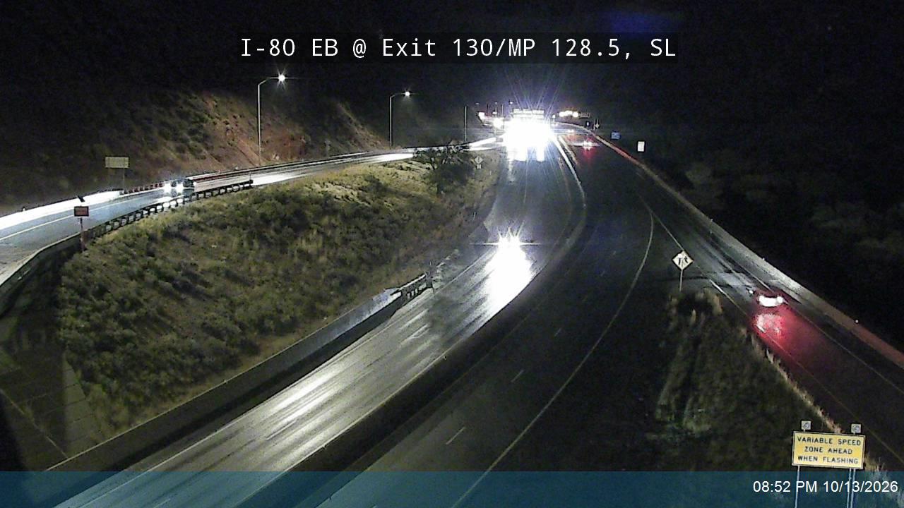 I-80 / Parleys Canyon EB @ Exit 130 to SB I-215 E / MP 128.5, SL