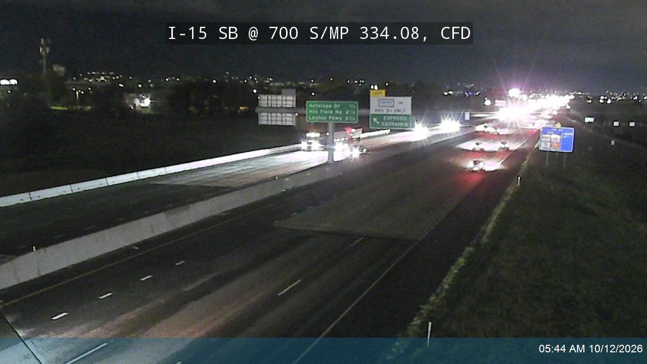 I-15 SB @ 700 S / SR-193 / MP 334.08, CFD