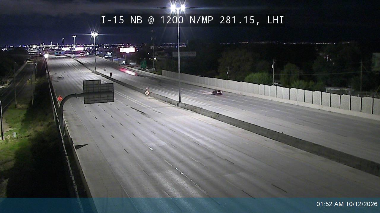I-15 NB @ 1200 N / MP 281.15, LHI