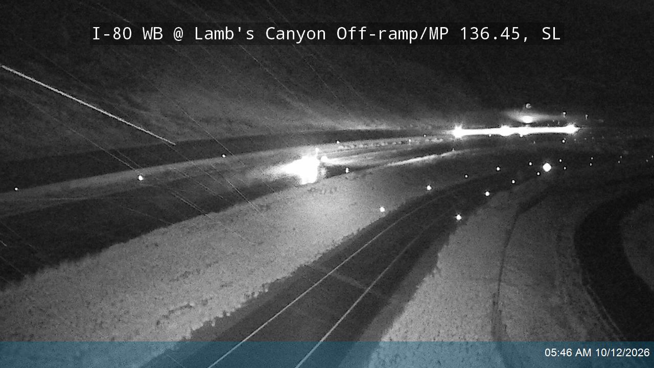 I-80 / Parleys Canyon WB @ Lambs Canyon Rd Off-ramp / MP 136.45, SL