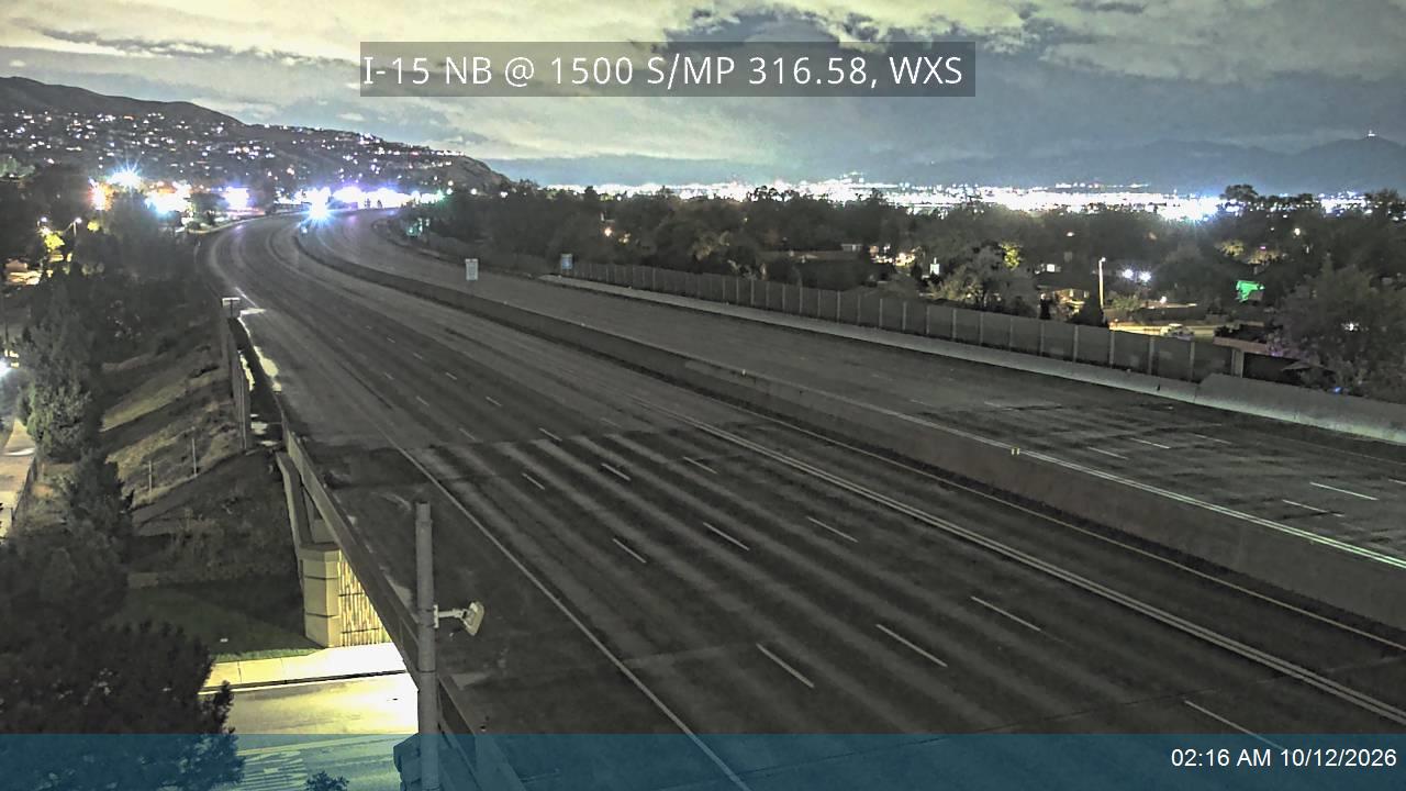 I-15 NB @ 1500 S / MP 316.58, WXS