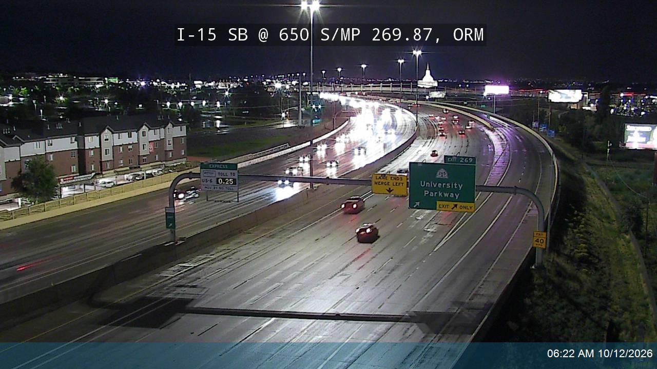 I-15 SB @ 650 S / MP 269.87, ORM