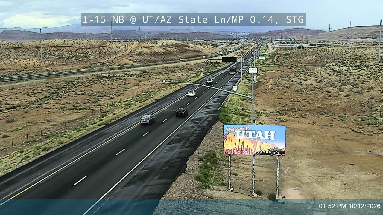 I-15 NB @ UT/AZ State Line / MP 0.14, STG