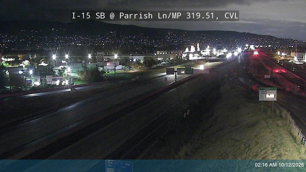 I-15 SB @ Parrish Ln / 400 N / SR-105 / MP 319.51, CVL