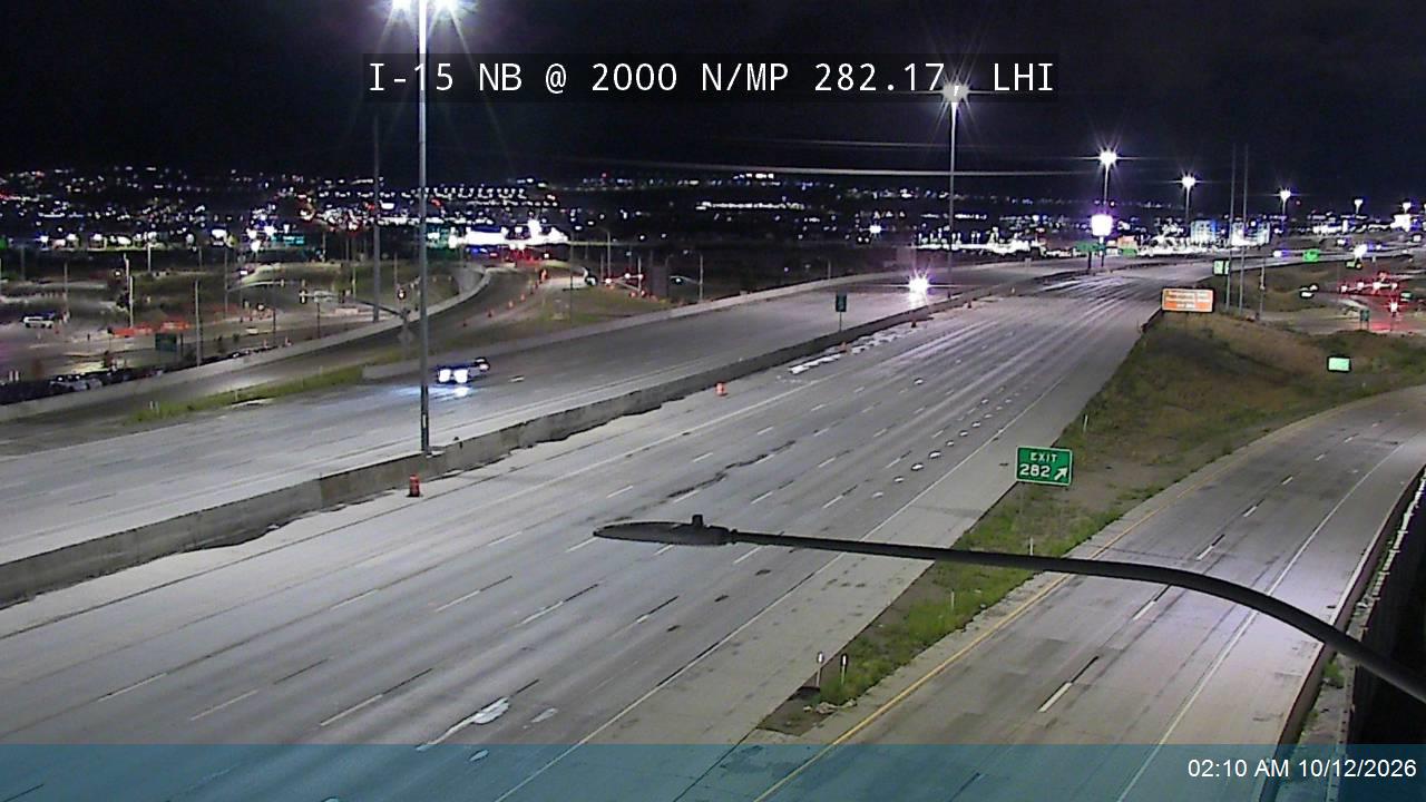 I-15 NB @ 2000 N / MP 282.17, LHI