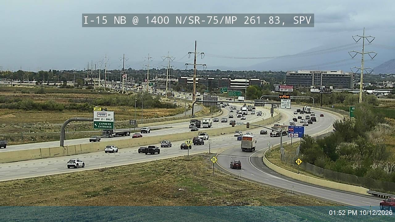 I-15 NB @ 1400 N / SR-75 / MP 261.83, SPV