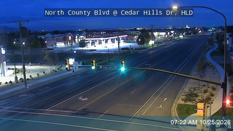 North County Blvd / 4800 W / SR-129 @ Cedar Hills Dr / 10100 N, HLD