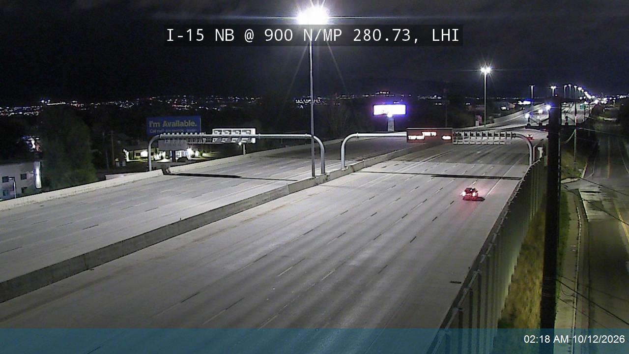 I-15 NB @ 900 N / MP 280.73, LHI