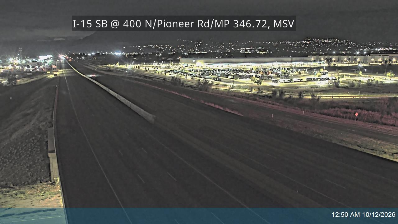 I-15 SB @ 400 N / Pioneer Rd / MP 346.72, MSV