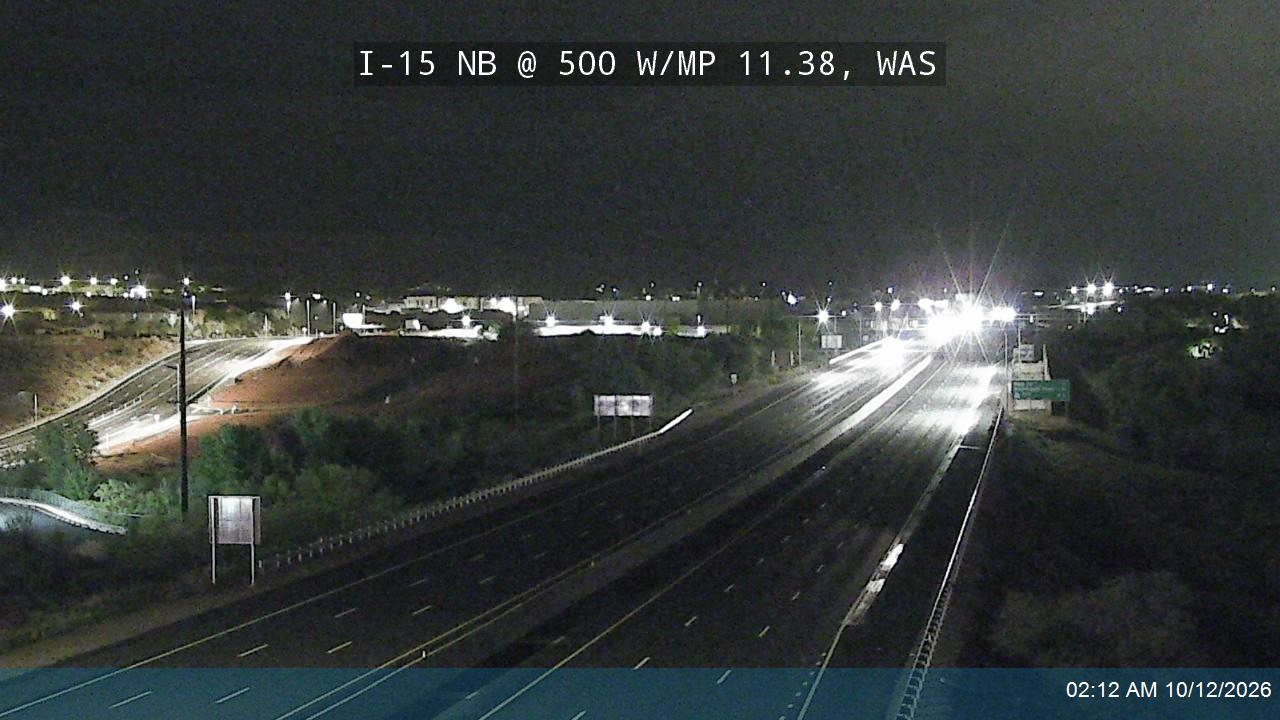 I-15 NB @ 500 W / MP 11.38, WAS