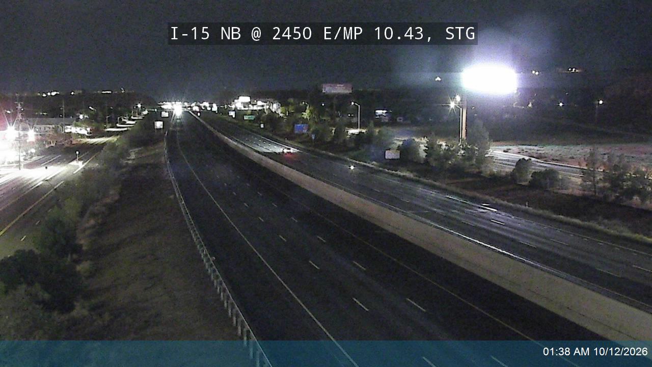 I-15 NB @ 2450 E / MP 10.43, STG