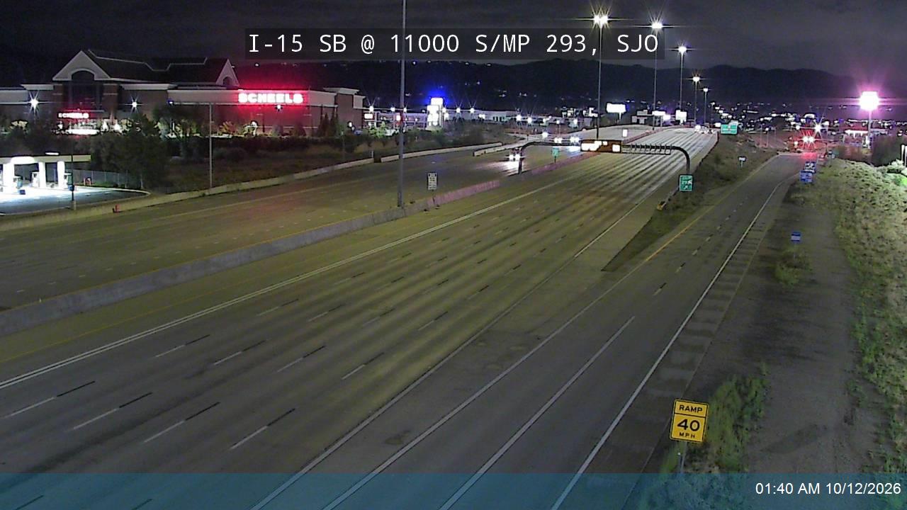 I-15 SB @ 11000 S / MP 293, SJO
