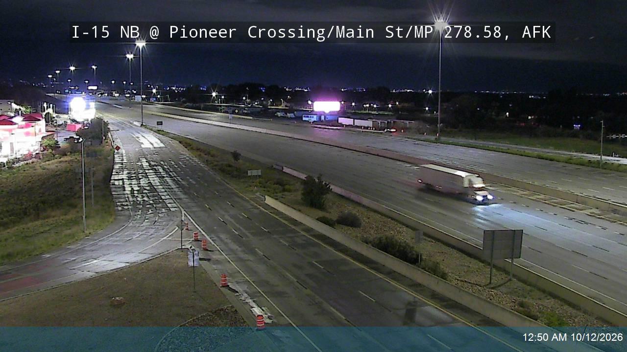 I-15 NB @ Pioneer Crossing / Main St / SR-145 / MP 278.58, AFK