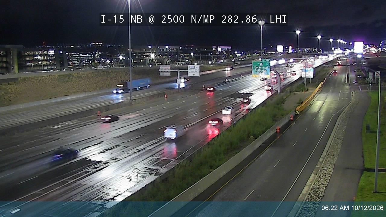 I-15 NB @ 2500 N / MP 282.86, LHI