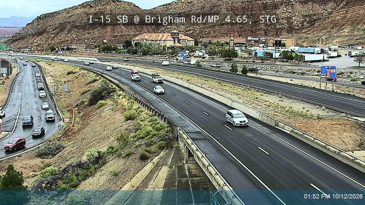 I-15 SB @ Brigham Rd / MP 4.65, STG
