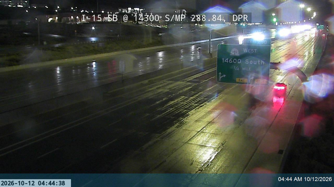 I-15 SB @ 14300 S / MP 288.84, DPR