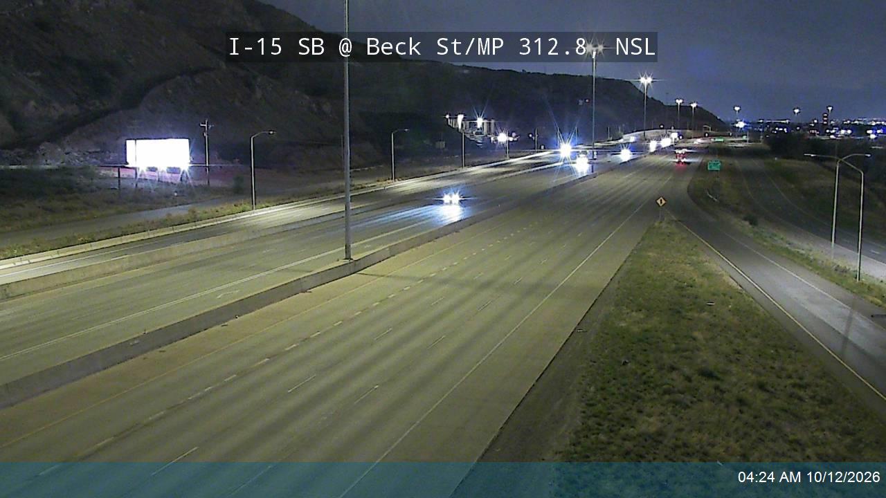 I-15 SB @ Beck St / US-89 / MP 312.8, NSL