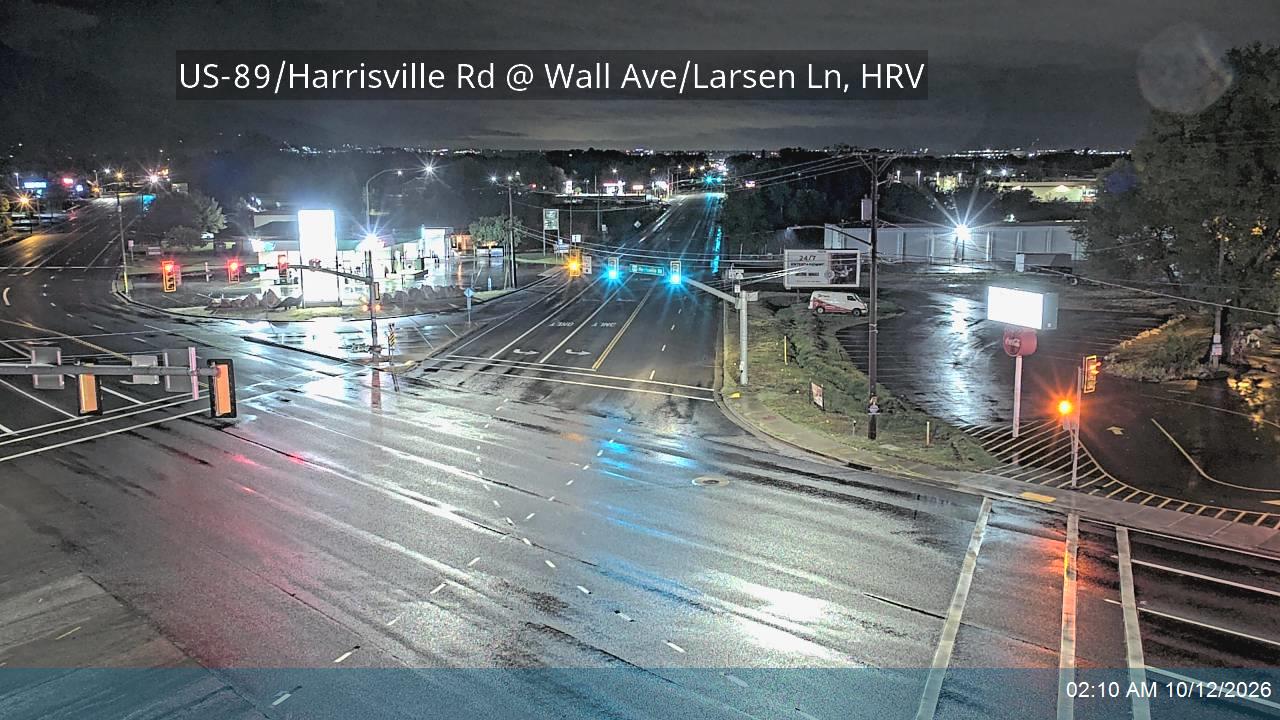 US-89 / Harrisville Rd @ Wall Ave / SR-204 / Larsen Ln, HRV