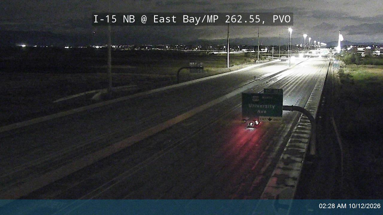 I-15 NB @ East Bay / MP 262.55, PVO