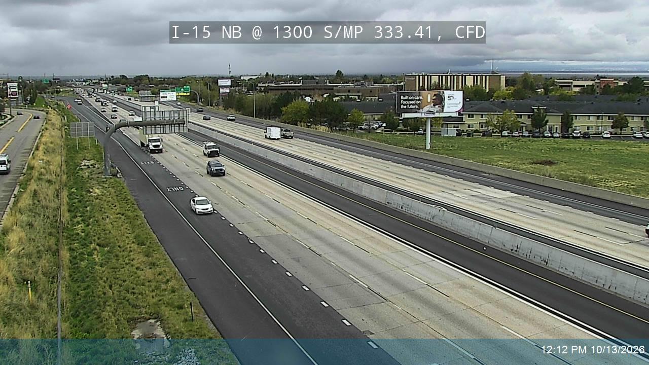 I-15 NB @ 1300 S / MP 333.41, CFD