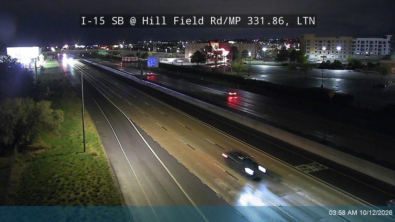 I-15 SB @ Hill Field Rd / 1150 N / SR-232 / MP 331.86, LTN