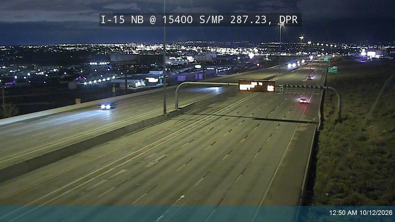 I-15 NB @ 15400 S / MP 287.23, DPR