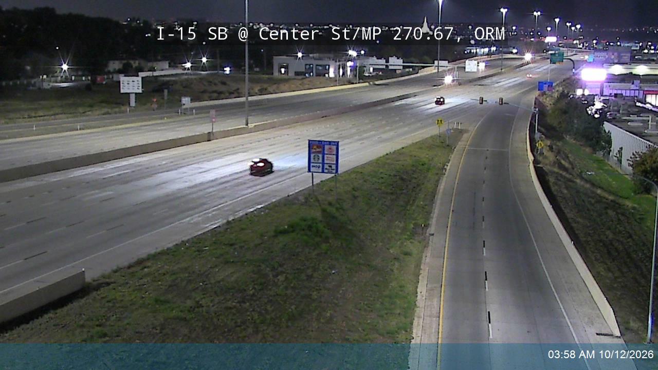 I-15 SB @ Center St / MP 270.67, ORM
