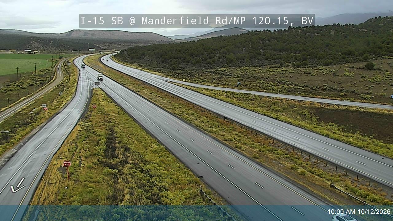 I-15 SB @ Manderfield Rd / MP 120.15, BV