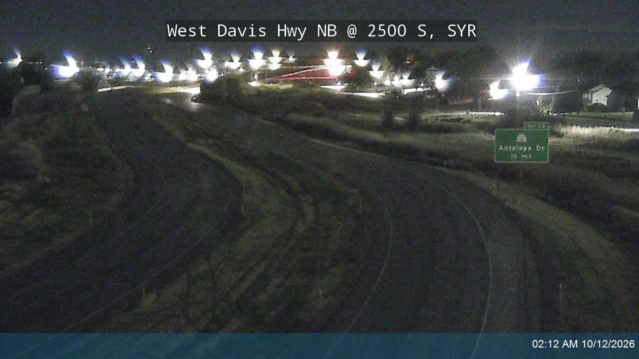West Davis Hwy / SR-177 NB @ 2500 S / MP 12.85, SYR