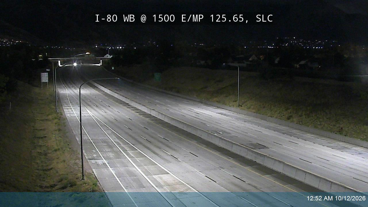 I-80 WB @ 1500 E / MP 125.65, SLC