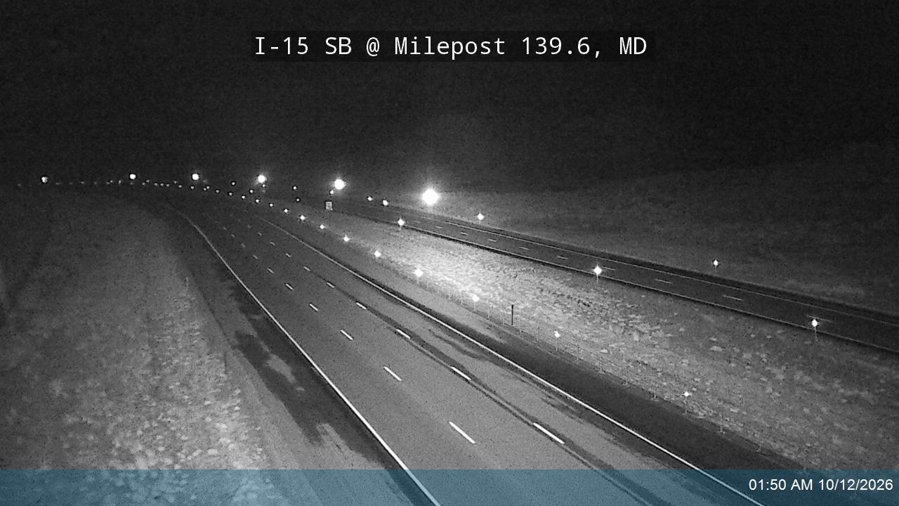 I-15 SB @ Milepost 139.6, MD