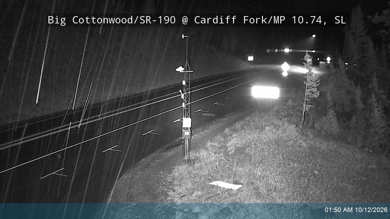 Big Cottonwood Canyon Rd / SR-190 @ Cardiff Fork / MP 10.74, SL