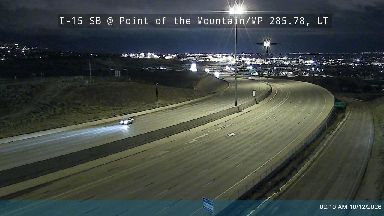 I-15 SB @ Point of the Mountain / MP 285.78, UT