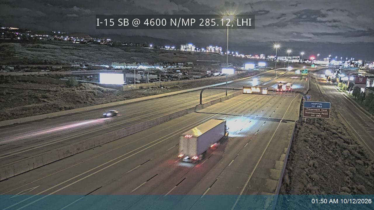 I-15 SB @ 4600 N / MP 285.12, LHI